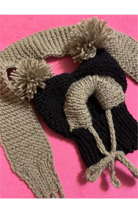 шапка и шарф для собаки