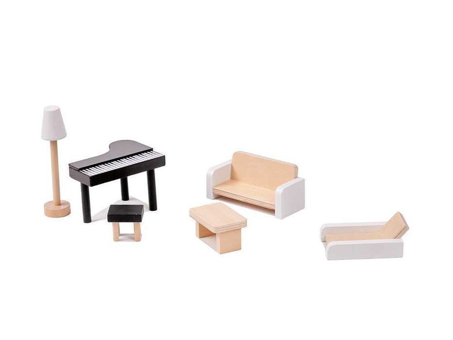 PIĘKNY Eko Domek dla Lalek LULILO FLORO BOHO Drewniany Willa z Meblami