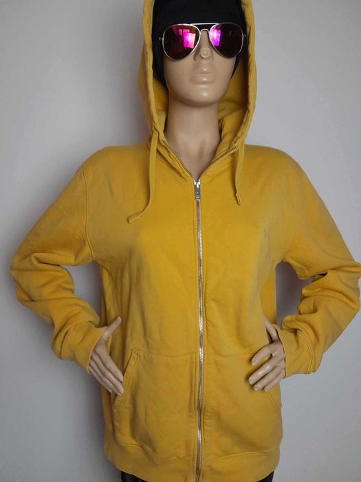 Musztardowa bluza męska z długim rękawem na suwak Armendangels L