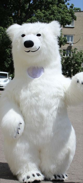 Белый мишка,Кинг конг,Стич,зайки,панда.Аниматор Харьков