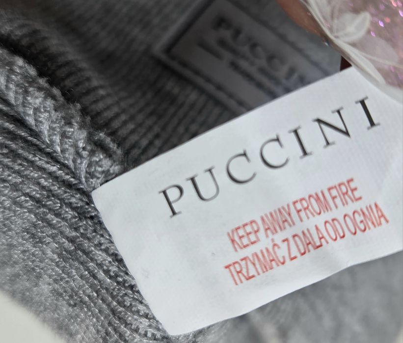 Szara Czapka Puccini Zimowa Beanie