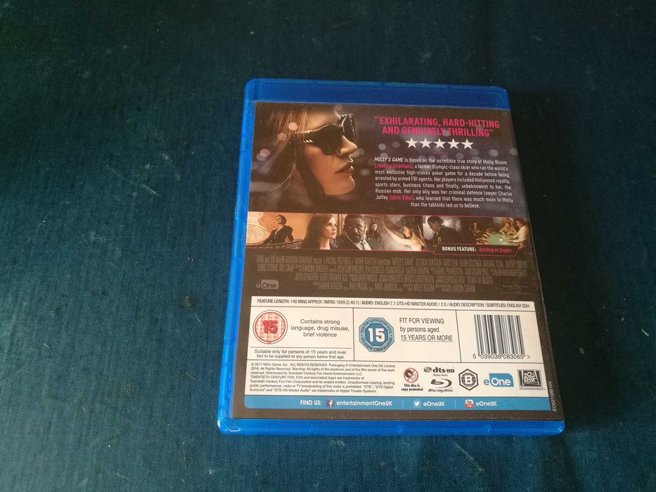 MOLLY'S GAME BLU-RAY (legendagem em Inglês)