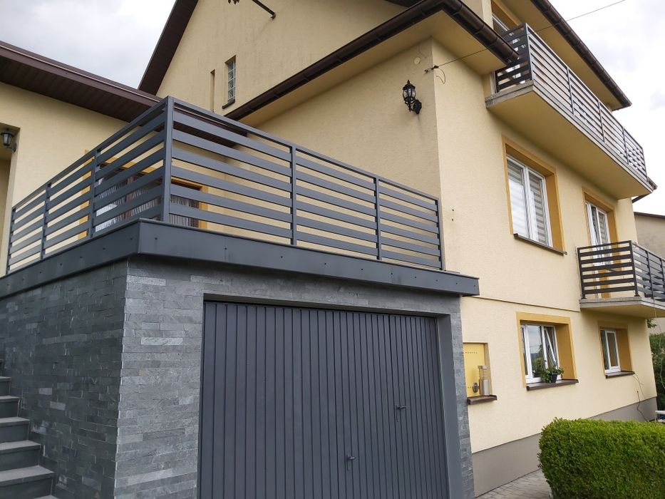 Balustrada panelowa profil 80x20 ocynk malowany proszkowo