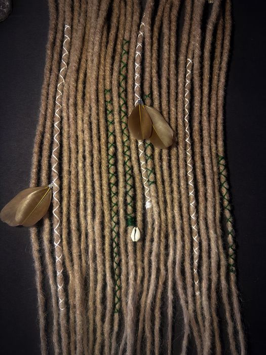 Boho Dredy Handmade 64 cm – Konikolon | Styl Hippie | Z Ozdobami