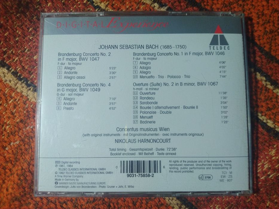 Йоганн Себастьян Бах, CD