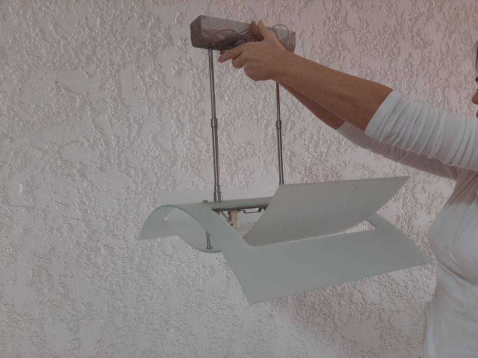 Candeeiro de tecto em vidro