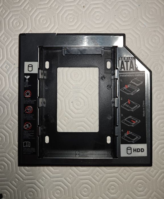 Adaptador Caddy HDD/SSD SATA (Substitui Leitor de CD/DVD) para Portátil