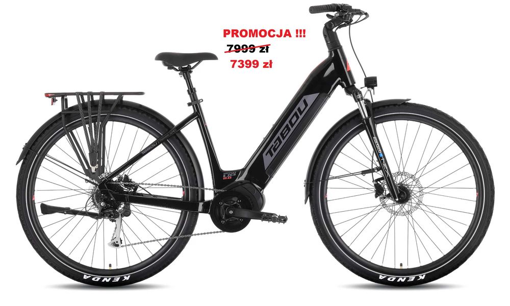 Promocja !!! Rower elektryczny TABOU MONO UP 2 Czarny czerwony