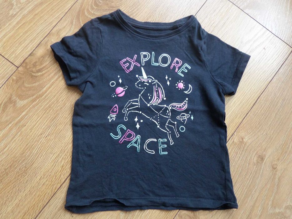 t-shirt sinsay rozm 98, granatowy