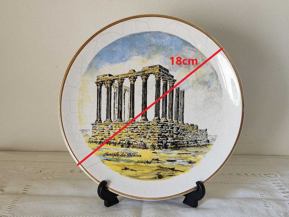 Prato antigo decorativo Fábrica Aleluia Templo de Diana