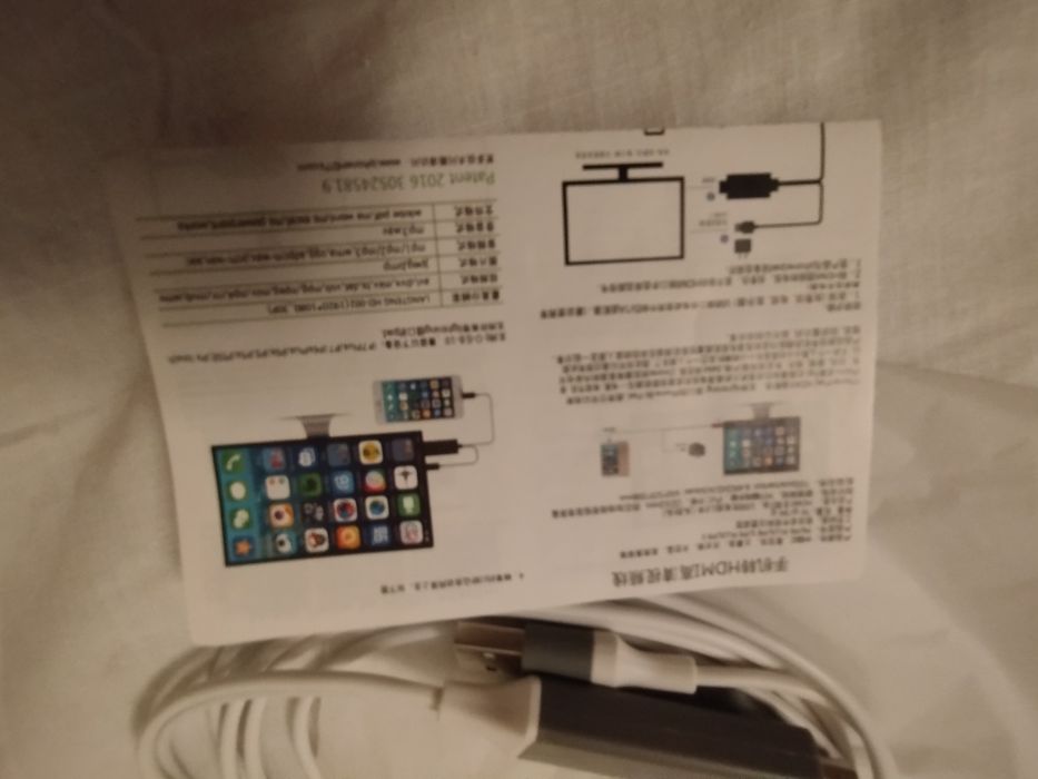 Cabo Adaptador Universal HDMI para Telemóvel (iPhone e Android) - Novo ecrã telemóvel na TV