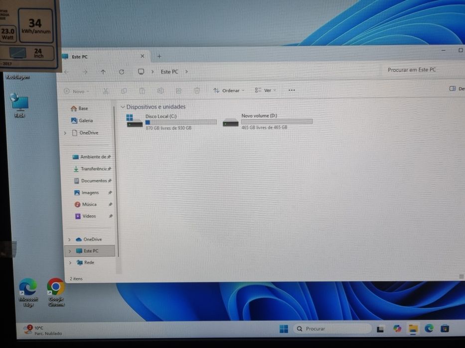 Computador Gaming c/rysen 5 3500x + monitor HP de 24 polegadas