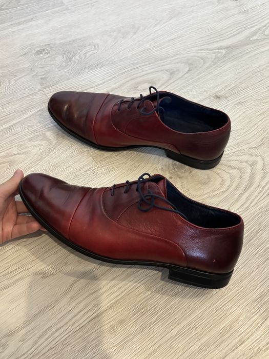 Buty męskie eleganckie półbuty do garnituru rozmiar 41 skórzane