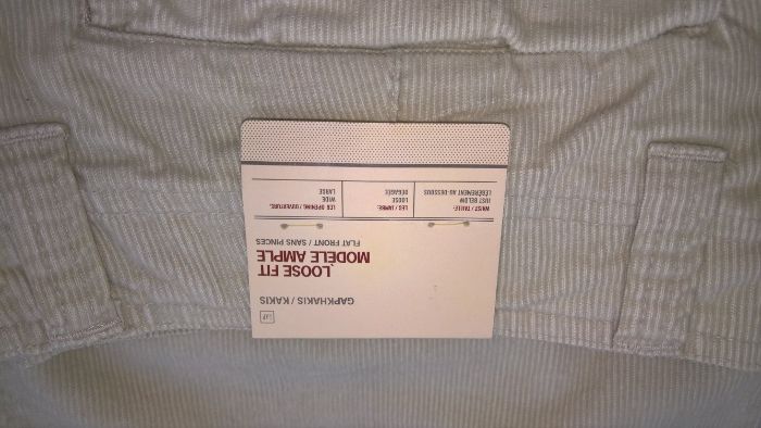 Джинсы (Брюки) мужские Вельветовые новые Gap 34/34 Loose Fit GapKhak