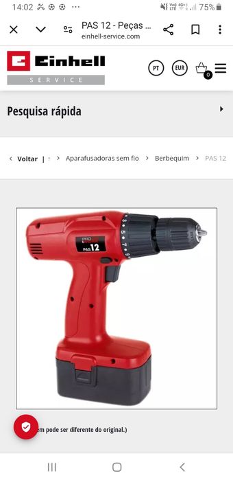 Aparafusadora para peças