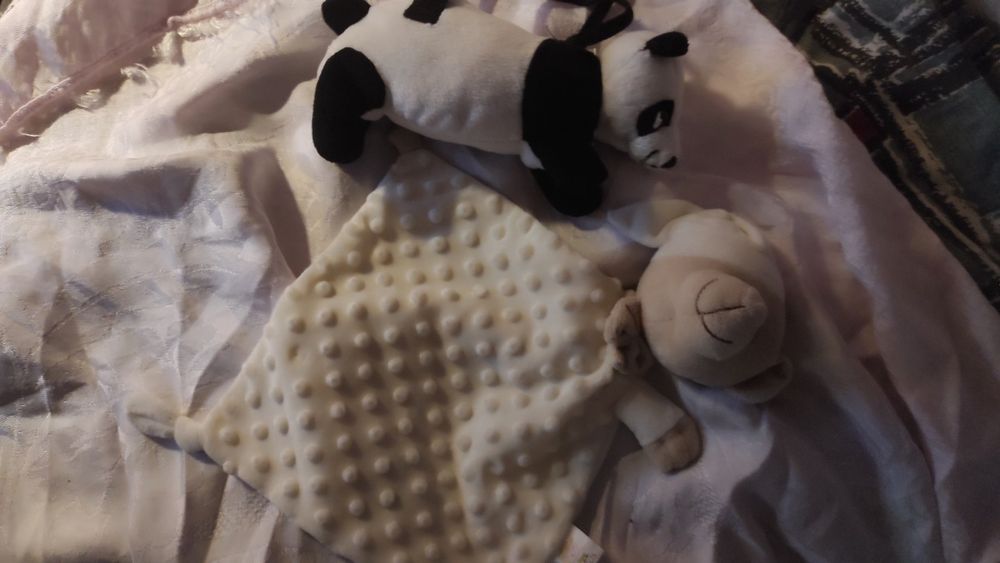 Bolsa panda e urso pano turco