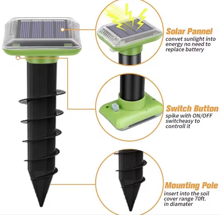 Repelente toupeiras solar