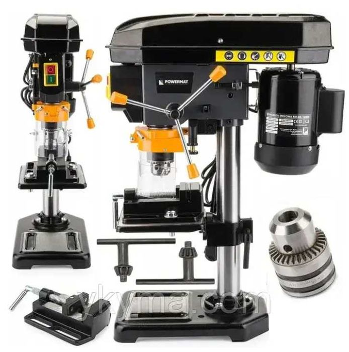 Настільний свердлильний верстат POWERMAT 1600Вт 2650об.хв 5 швидкостей