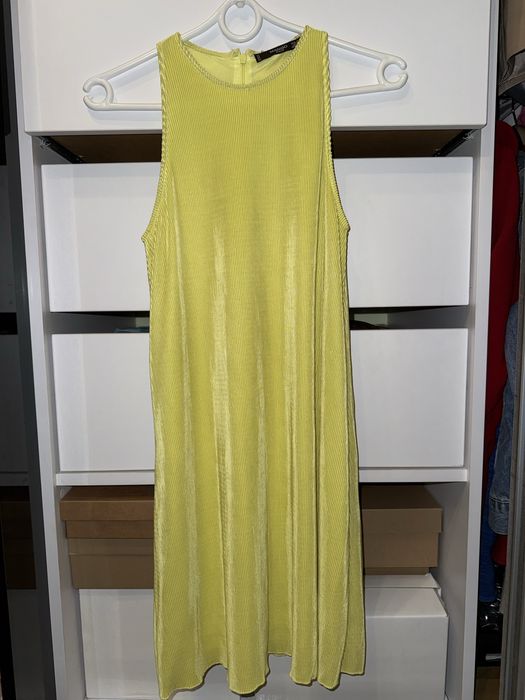 Żółta letnia sukienka bez rękawów Mango, rozmiar Xs 34