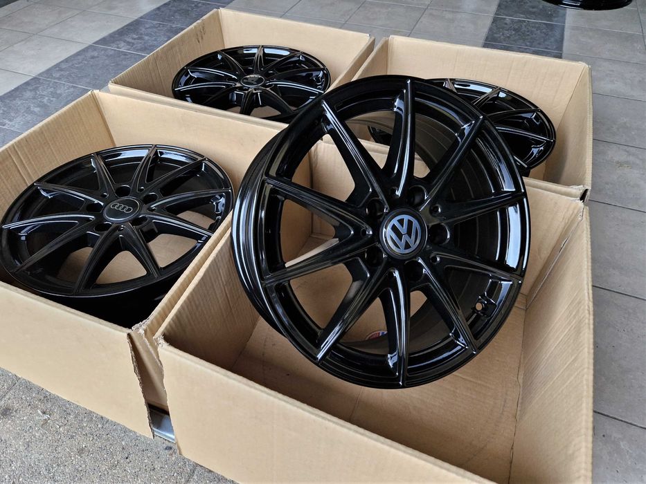 Alufelgi 16 5x112 Czarne VW Audi Seat Skoda Mercedes Oryginalne ! 767#