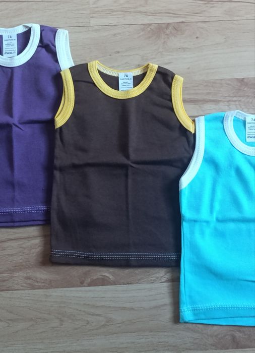 Podkoszulki 3 pack roz 74 B/R