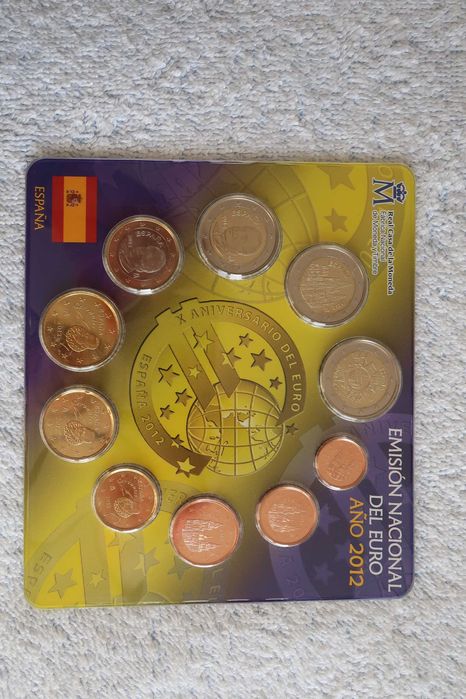 Carteira Moedas EURO Coins - ESPANHA (Vários Anos)