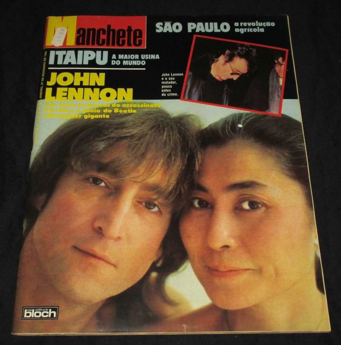 Revista Manchete 1497 Morte de John Lennon Poster raro e Calendário