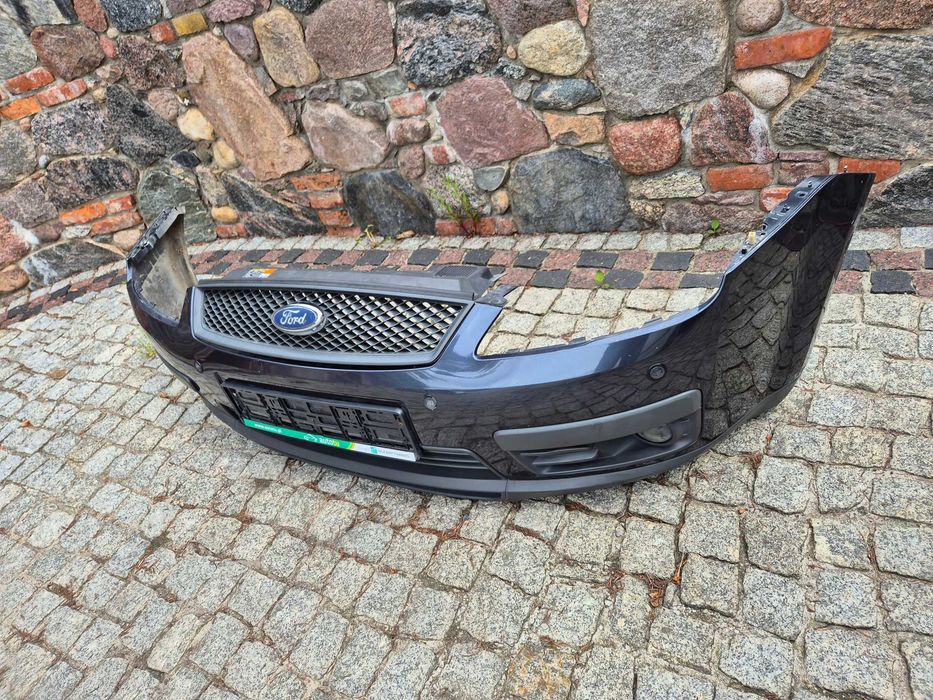 ford c-max mk1 focus mk2 zderzak przód przedni szary metalic halogeny pdc