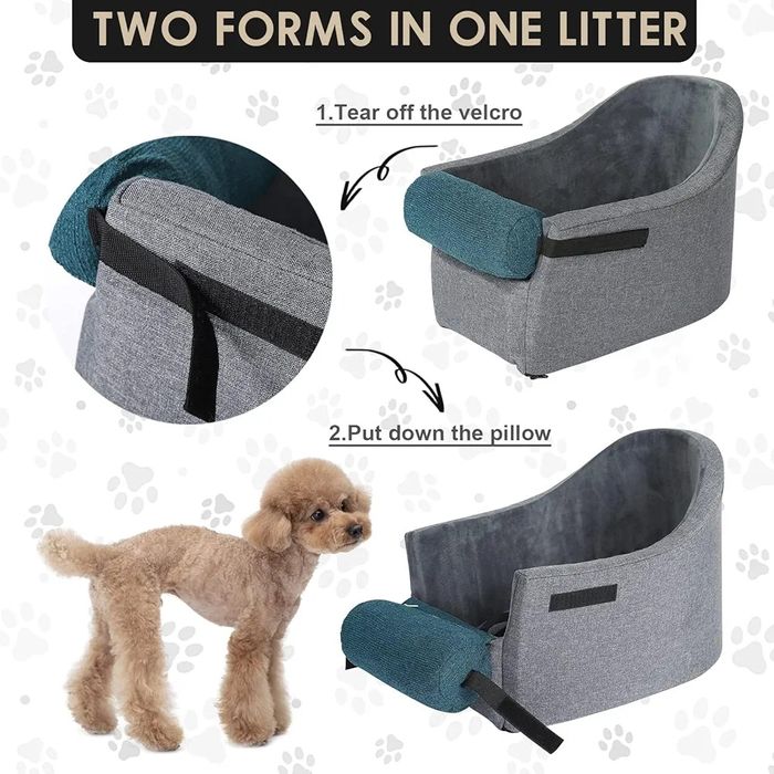 Fotelik samochodowy na podłokietnik dla małego psa 804