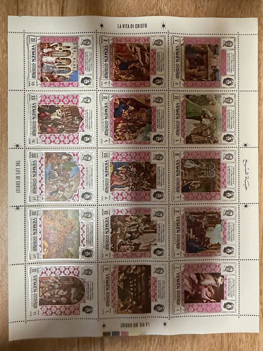 Set 45 selos , 15 com borda de ouro , 30 borda de prata