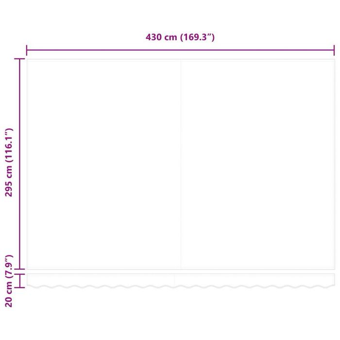 Automatyczna chowana markiza vidaXL Biała 450x300 cm