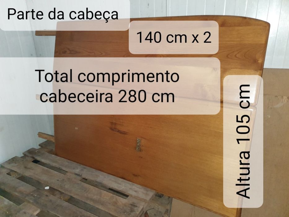 Cama madeira maciça 200cm x 160cm