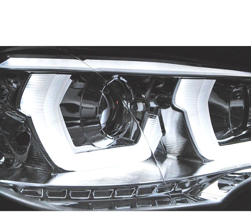 FARÓIS BMW X5 E70 07-13 LED ANGEL EYES 3D COM LUZ DIURNA