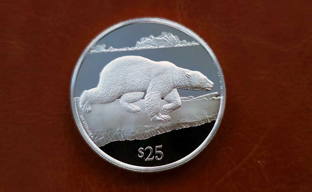 4x Moeda de prata de 25 dólares das Ilhas Virgens Britânicas de 1993