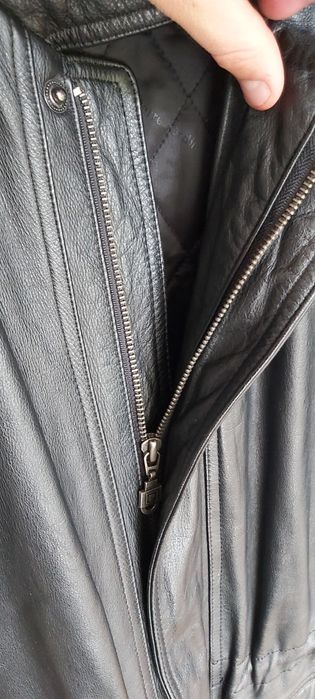 Kurtka skórzana Pierre Cardin czarna