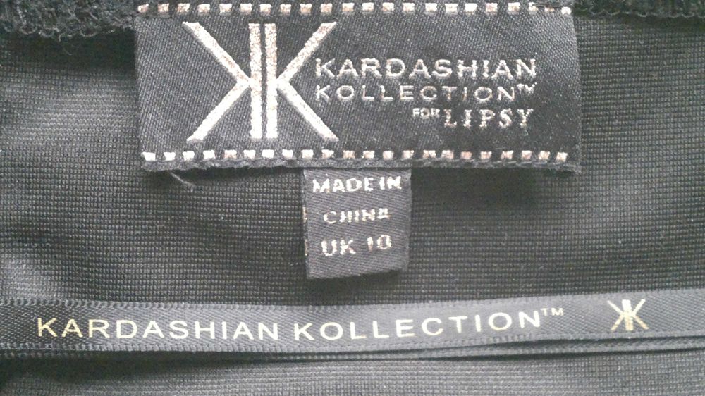 Sukienka czarna koronka Kardashian Kollection for Lipsy 10 M 38