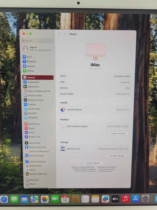 Komputer Apple Imac 2021 M3 8GB/256GB SSD RÓŻOWY