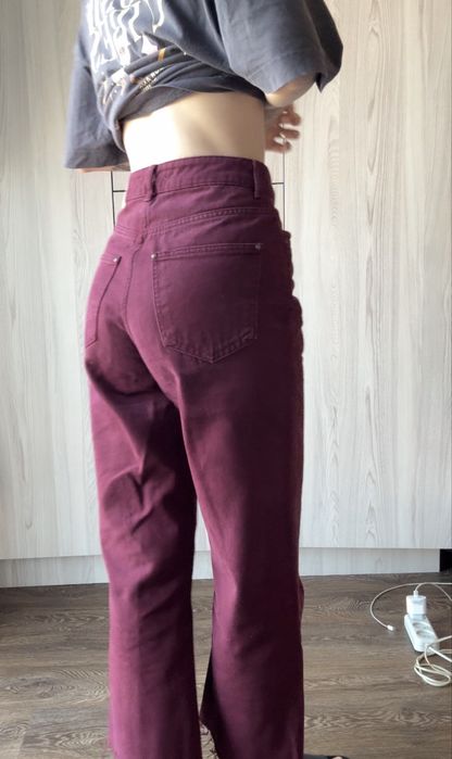 Джинси zara 36 бордові