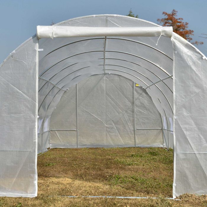 Estufa de Jardim 8x3x2m com 12 Janelas — Grande e Robusta