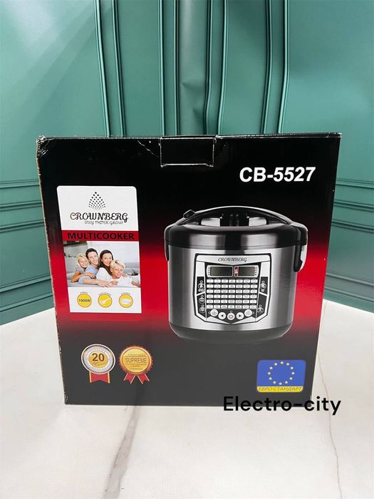 Багатофункціональна мультиварка 
Crownberg СВ-5527 5L 42 програми