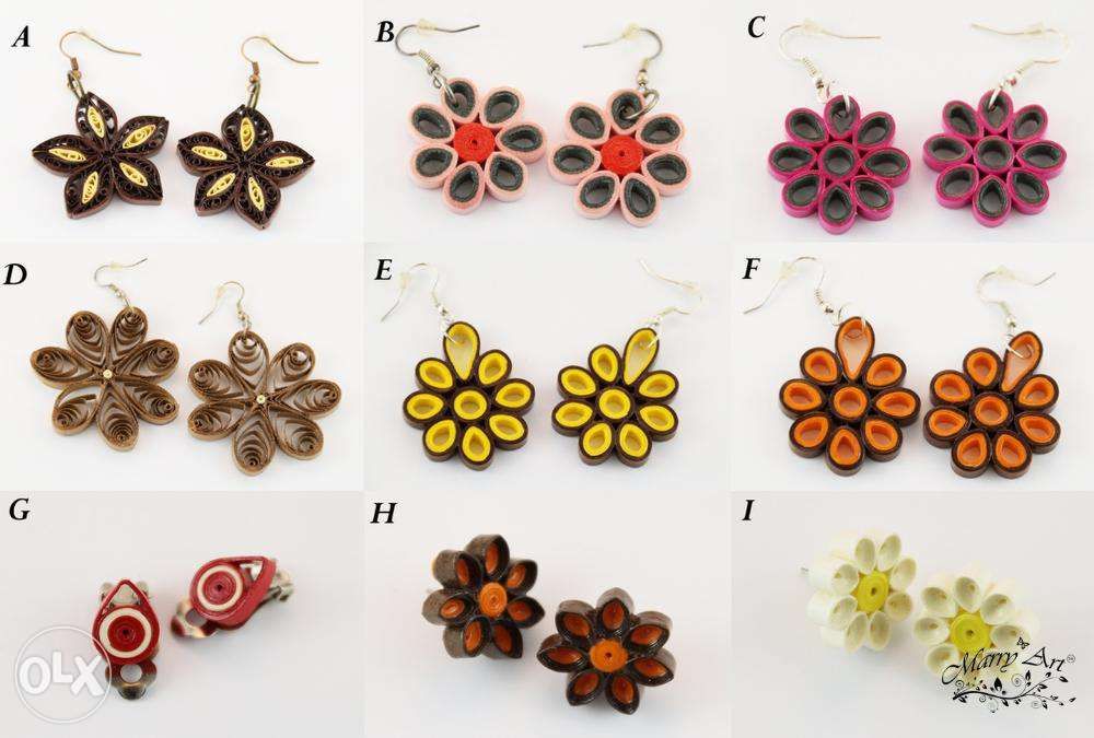 Kolczyki-quilling - papier
