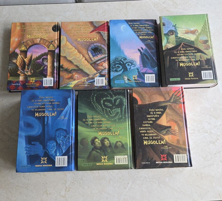 Harry Potter wszystkie tomy stare wydanie twarda okładka