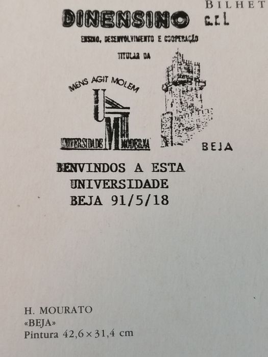 Postal antigo de Beja, Universidade Moderna de Beja 91/5/18