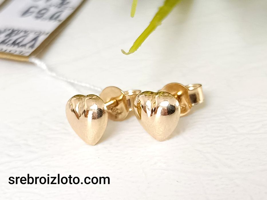 Kolczyki złote serduszka