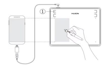 Графічний планшет HUION HS64 для малювання та навчання