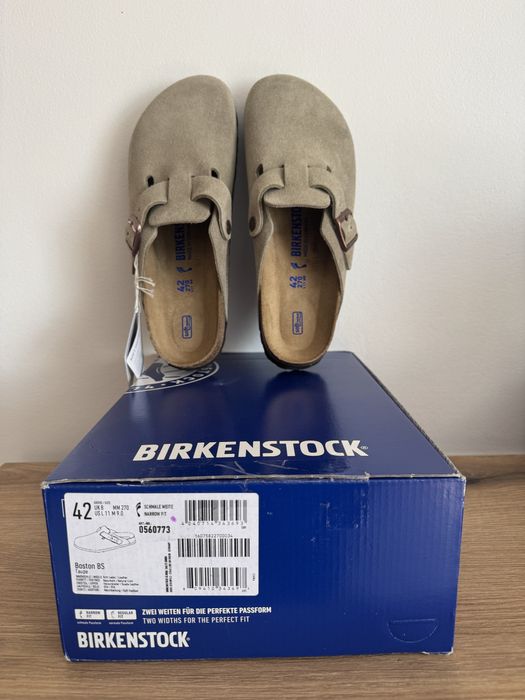 Замшеві шльопанці Birkenstock Boston