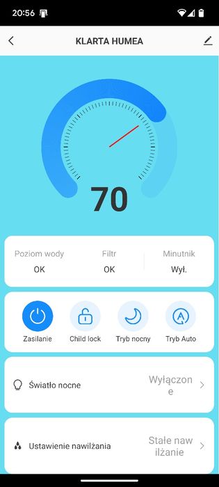 Nawilżacz ewaporacyjny Klarta Humea WIFI