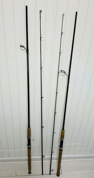 Комплект карбон 2 спінінги та вудка