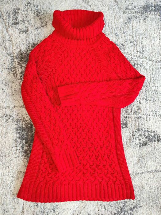 Czerwony sweter golf Warehouse – rozmiar 36 S casual elegancki