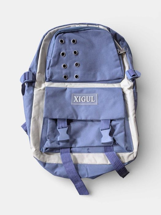Xigul niebiesko biały plecak
